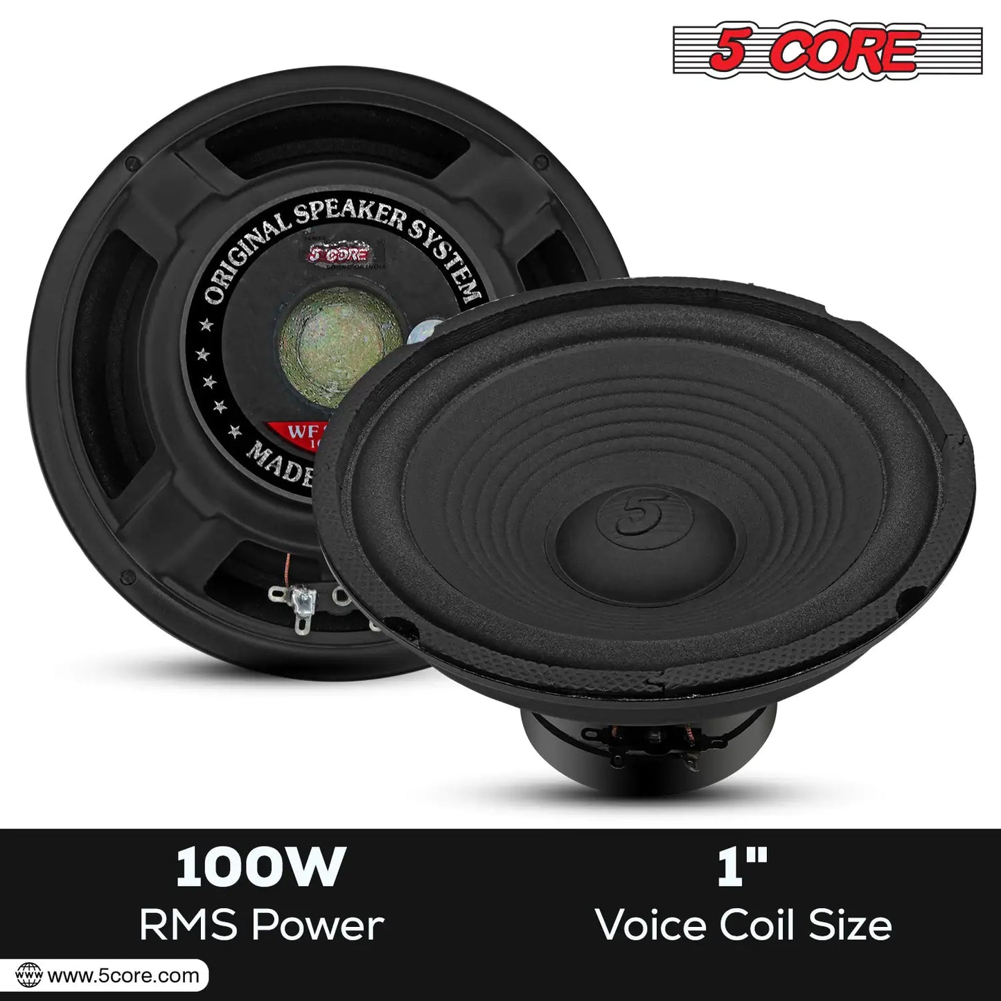 5 Core 8 Inch Subwoofer Speaker 1000W PMPO 4Ohm Replacement Car Bass Sub Woofer