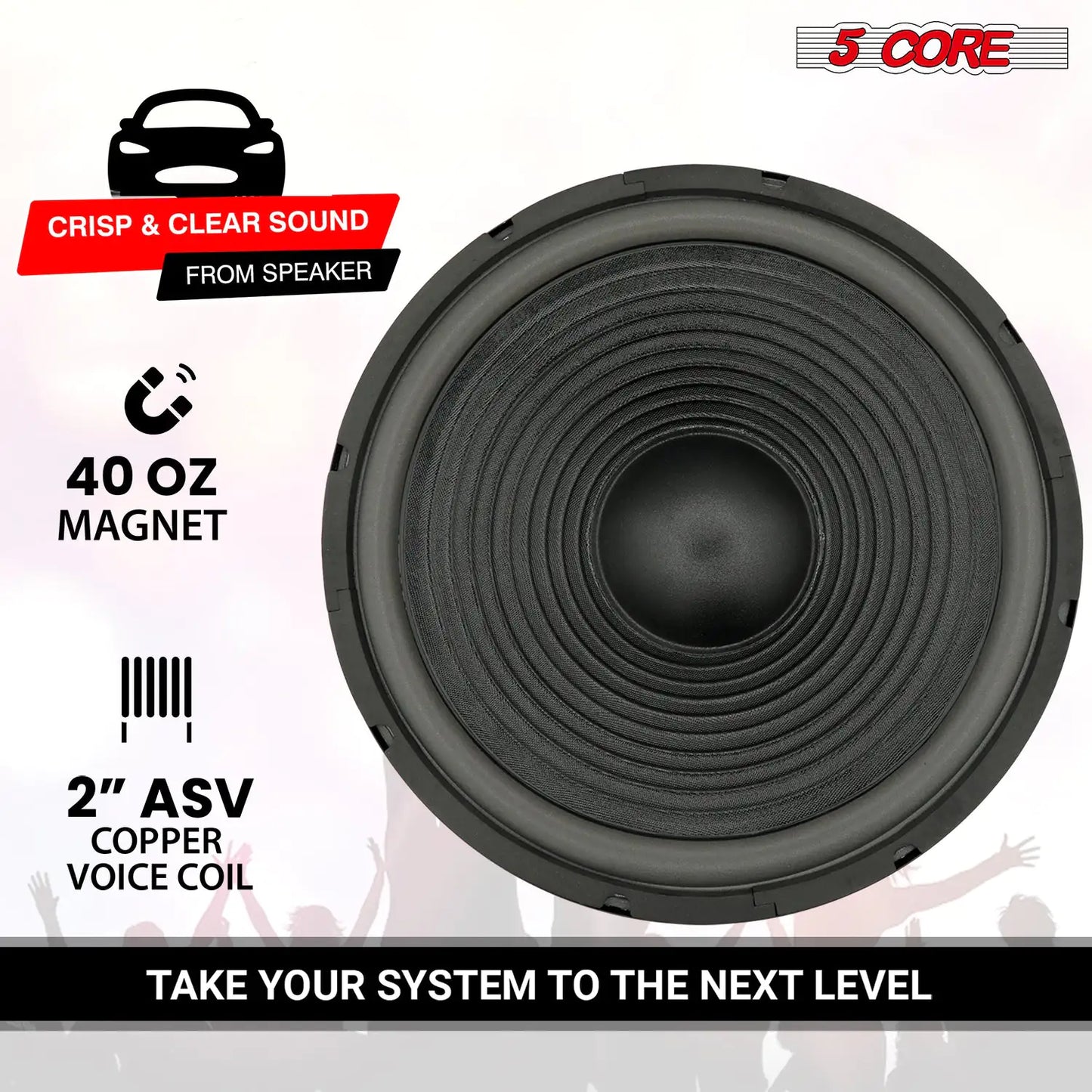 5Core 15 Inch Subwoofer Speaker 450W Max 4Ohm Replacement Car Sub woofers