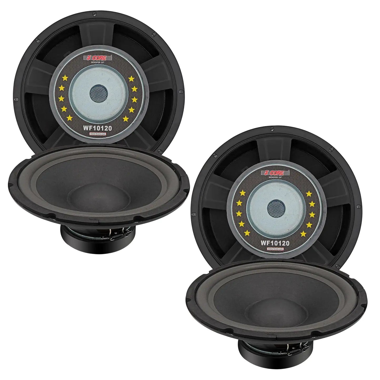 5Core 10 inch Subwoofer Speaker 600W Peak 8Ohm Car Replacement Sub Woofers