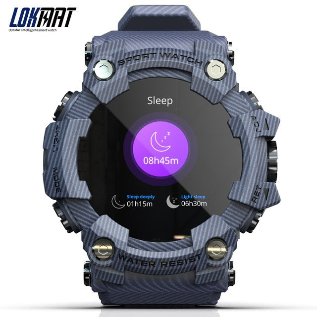 LOKMAT ATTACK Full Touch Screen Fitness Tracker Smart Watch Men Heart Rate Monitor Blood Pressure Smartwatch For Android ios