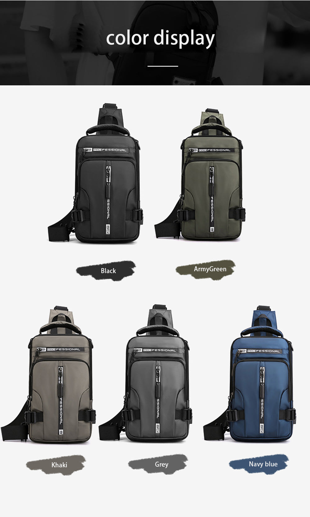 USB Charging Chest Bags