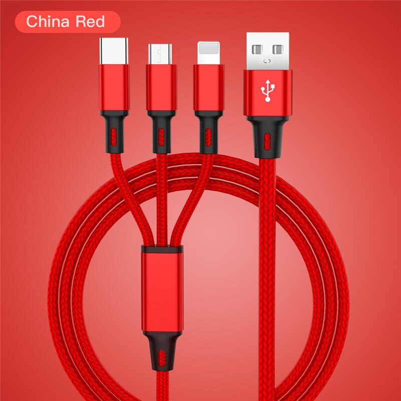 3 in 1 USB Cable For iPhone and Android